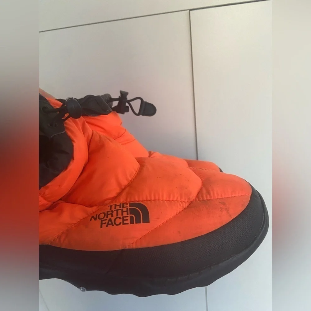 Supreme x TNF The North Face Leaves Nuptse Bootie Orange Box Logo Size 11